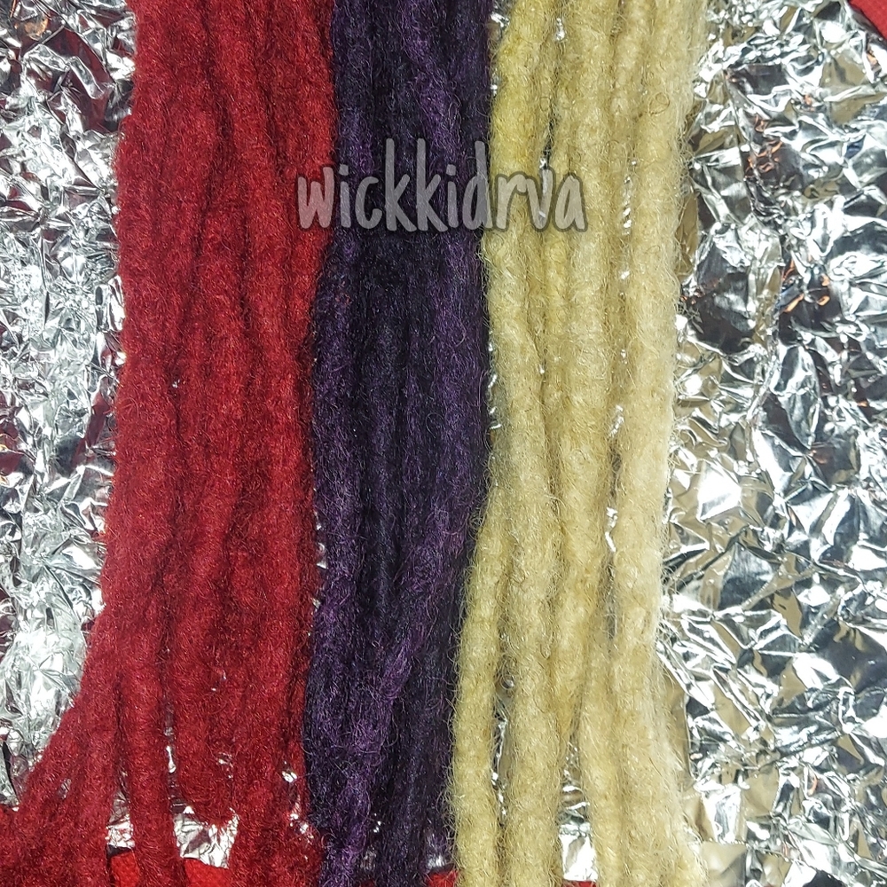 Colorful Human Hair Loc Extensions